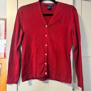 Ralph Lauren Golf Deep Red Cardigan